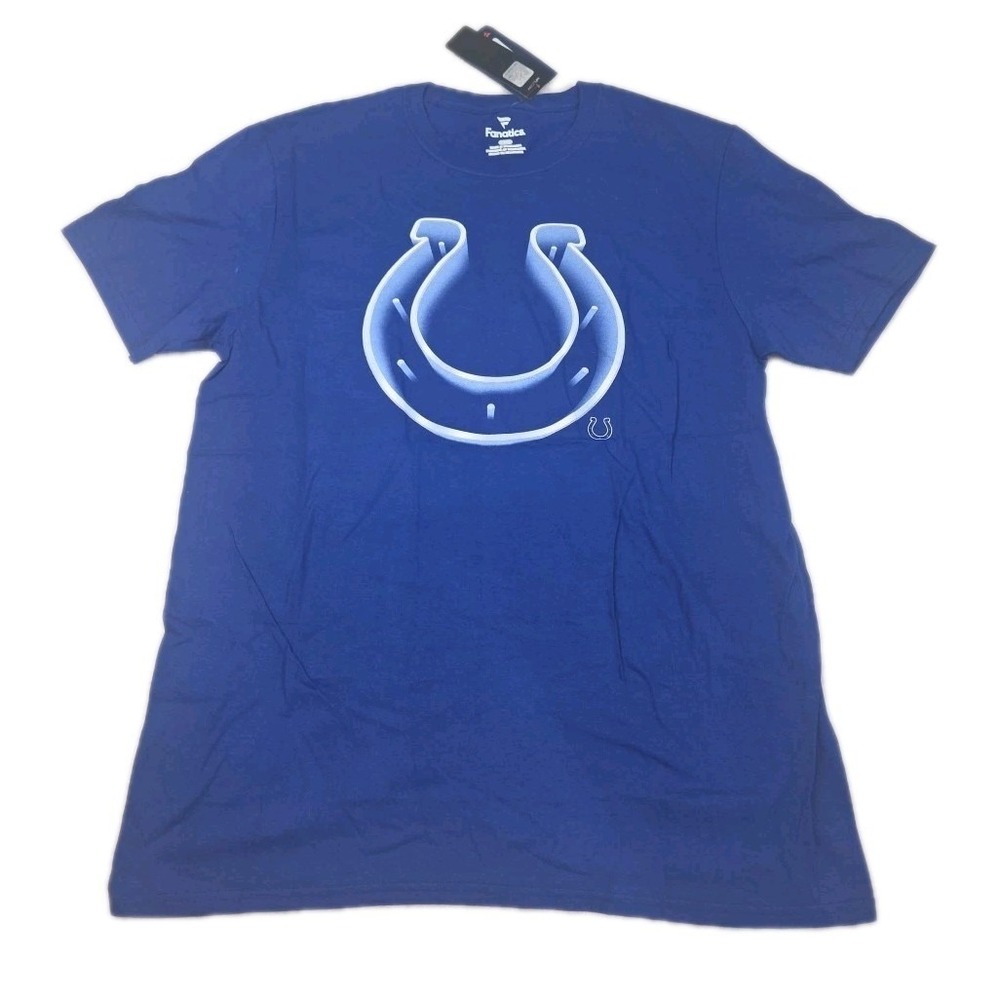 Fanatics Horseshoe Indianapolis Colts Mens Blue T-Shirt Size L